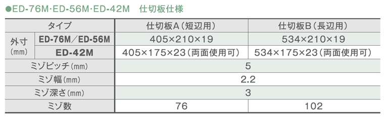 仕切り版仕様